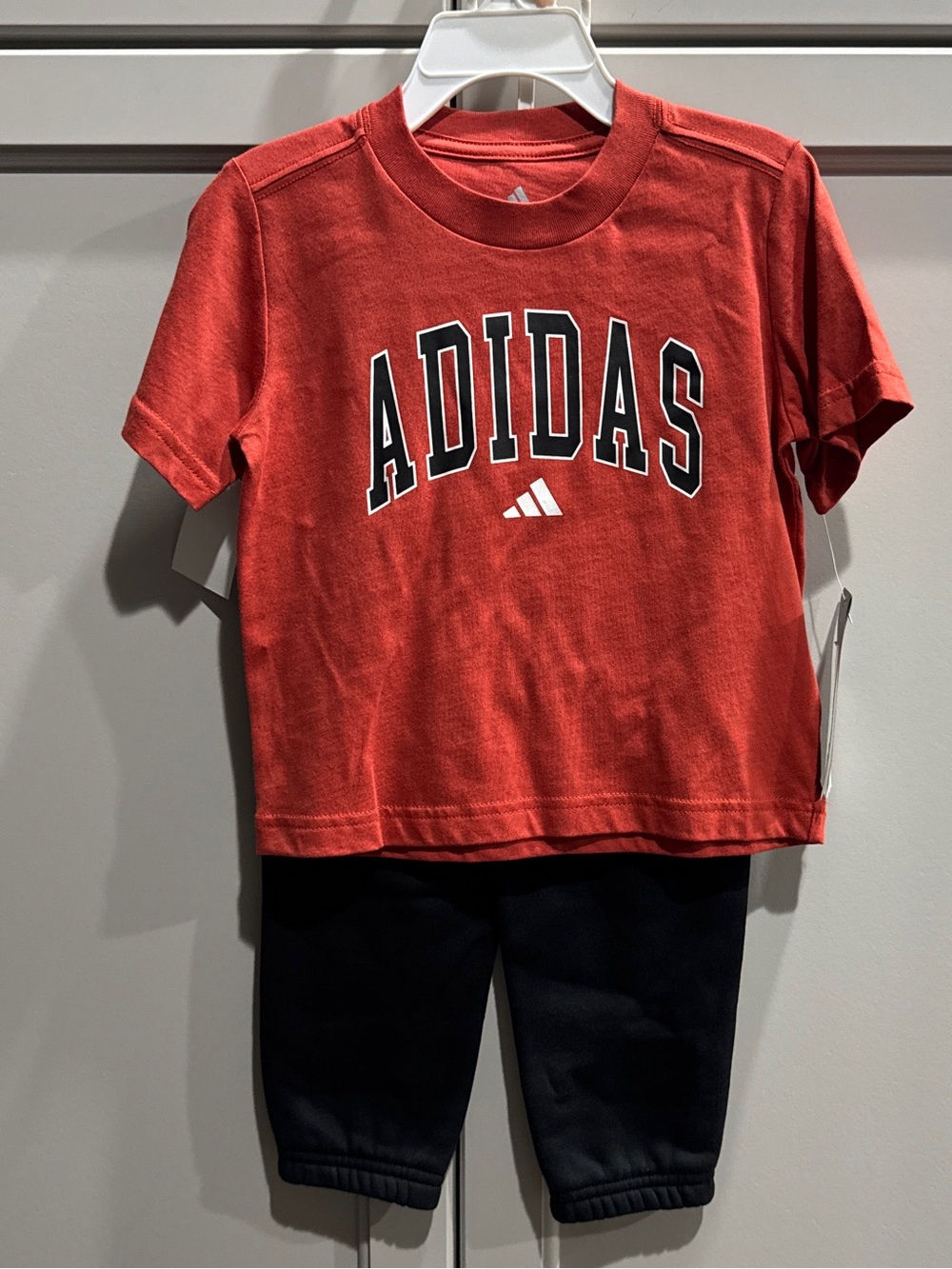 adidas Graphic Logo Short Sleeve Tee and Joggers Set for Boys